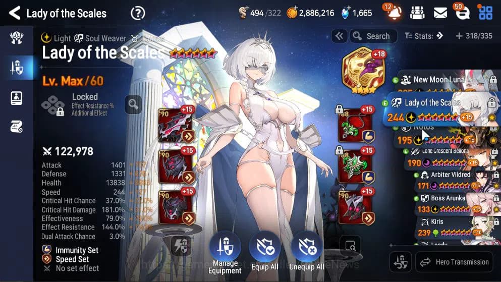 Epic Seven Accounts GLOBAL Unverif|14 ML(Notos,LOT Scales,BArunka,Etc) image 6
