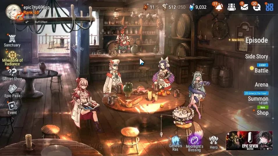 Epic Seven Accounts GLOBAL Unverif|NewEra|5 ML(BArunka,LOTScales,LW Pe image 1