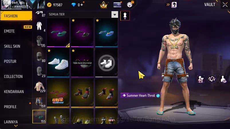 Free Fire Accounts (bisa log bind )Vault 229 | SG Terompet | Evo Scar image 14