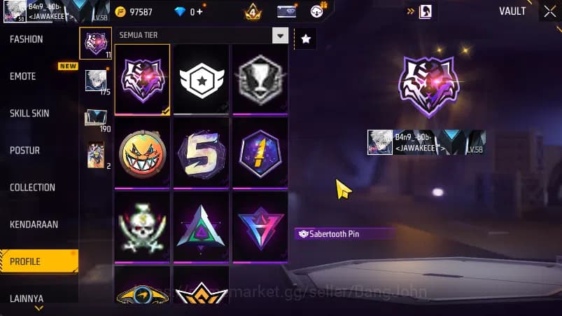 Free Fire Accounts (bisa log bind )Vault 229 | SG Terompet | Evo Scar image 8