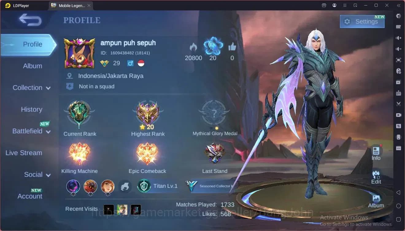 Mobile Legends: Bang Bang Accounts Global|Hero 67 Skin 80|Seasoned|CC Natalia|Dragon image 19