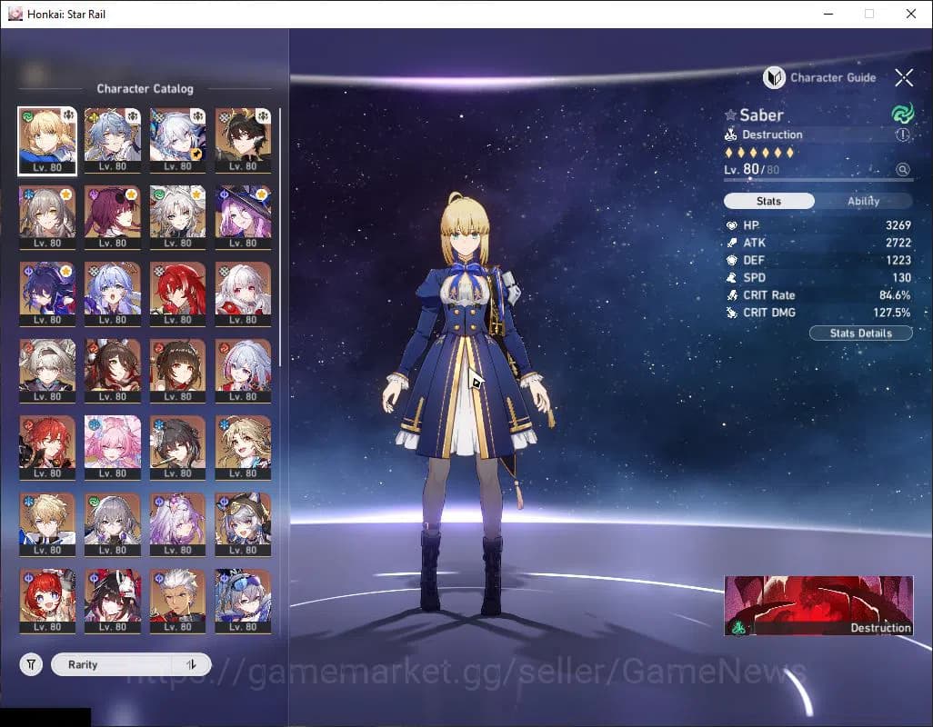Honkai Star Rail Accounts Asia|TL 70|Archer PremTeam+Saber Hypercarry|25 Lim image 3