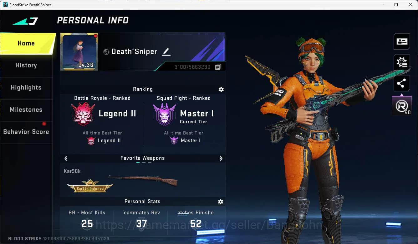Blood Strike Accounts ASIA| legend ethan, limited AR, Eternal Kar, Playp image 1