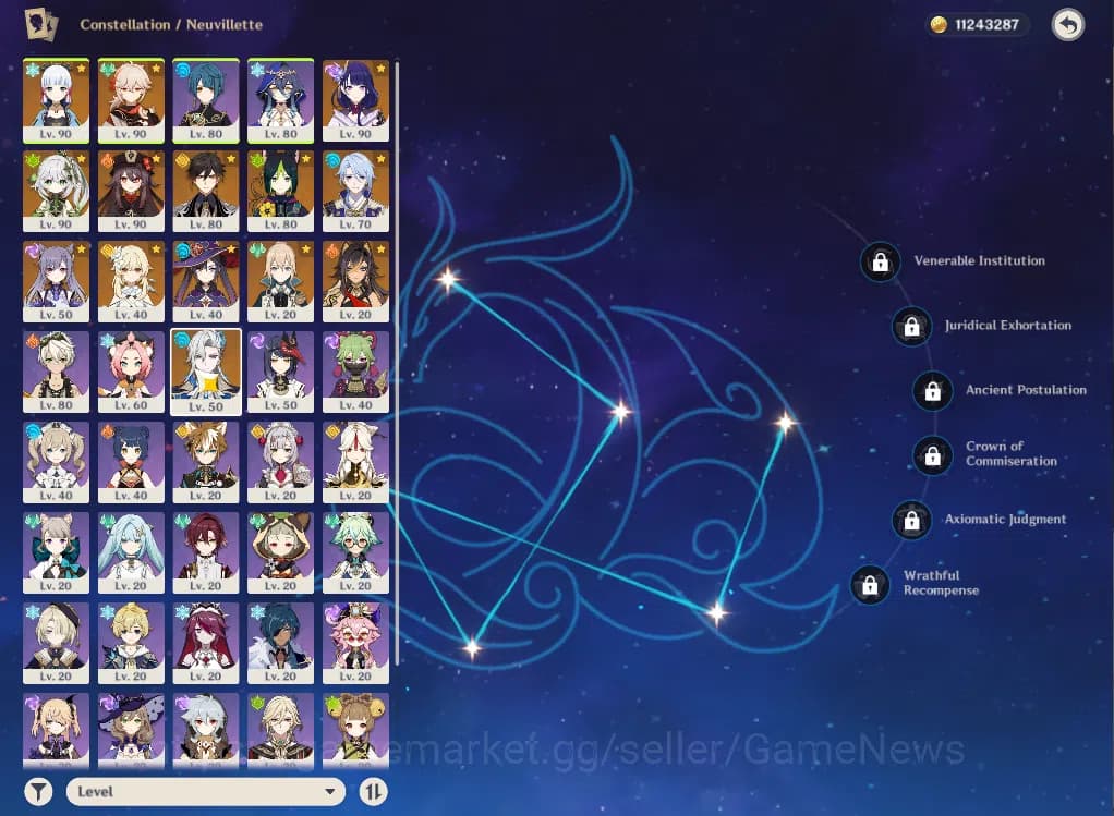 Genshin Impact Accounts ASIA|AR56|8Limited+1(*5Weapon)|Neuvilette,HuTao,Ay image 3