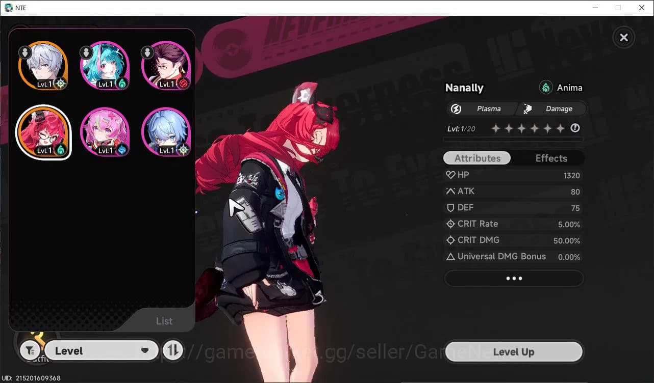 Neverness to Everness Accounts GLOBAL EU | HL 3| 1 SSR Limited Meta Nanally |4 SR image 1