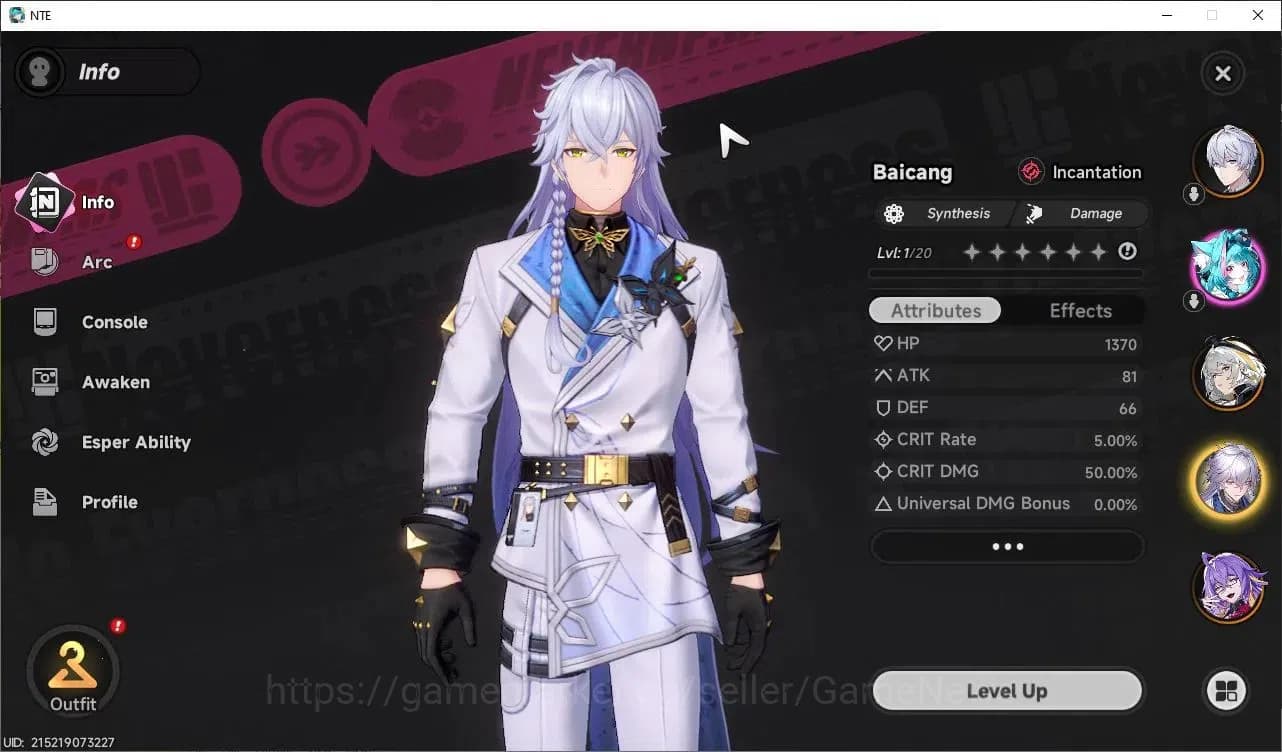 Neverness to Everness Accounts Global NA|HL 3|4 SSR Hotori,Baicang,Hathor,Fadia A image 3