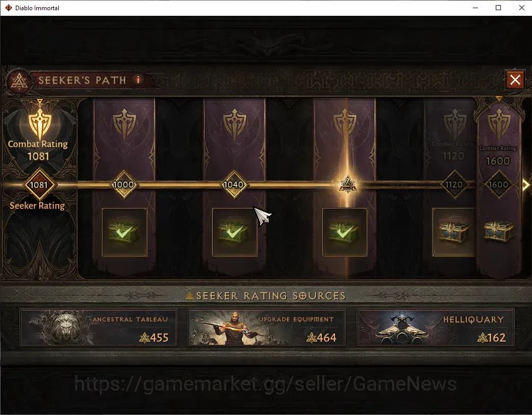 Diablo Immortal Accounts SEA - izual|CS ON|Lv60 (792)|Blood Knight|CR 40K | image 11