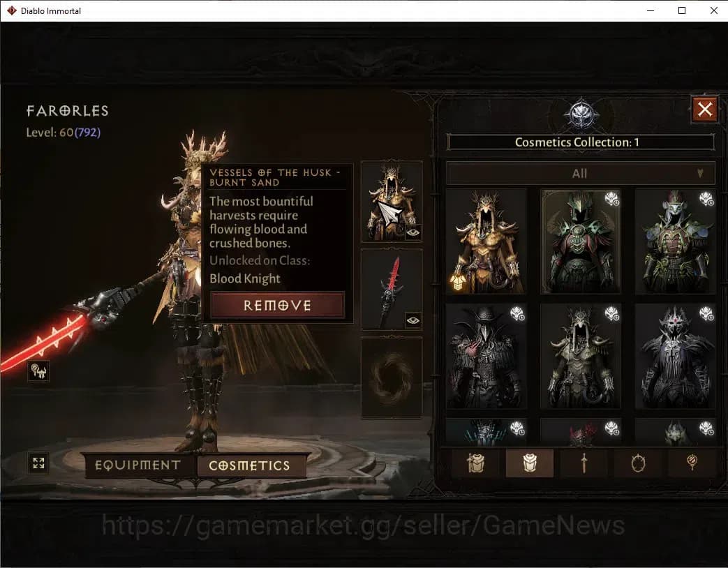Diablo Immortal Accounts SEA - izual|CS ON|Lv60 (792)|Blood Knight|CR 40K | image 14