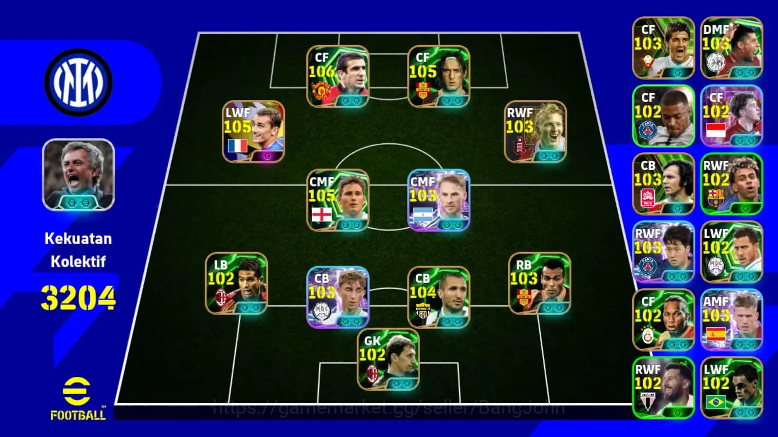 eFootball Accounts ANDROID|PW 3204|Cantona epic,griezmann.lampard,tot image 12