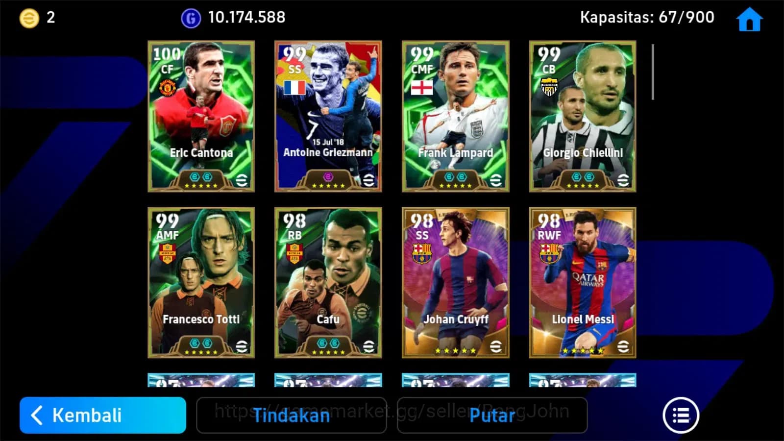 eFootball Accounts ANDROID|PW 3204|Cantona epic,griezmann.lampard,tot image 9
