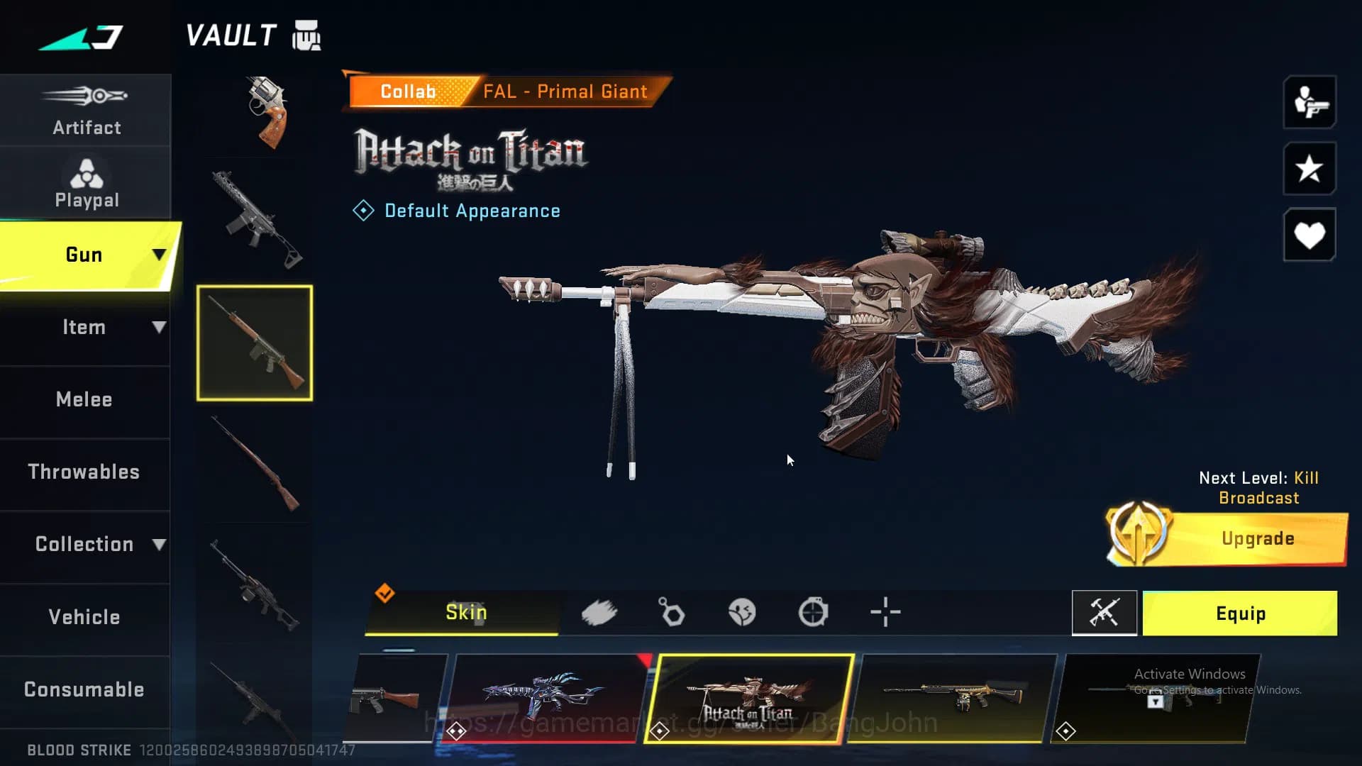 Blood Strike Accounts ASIA | 1 Ethernal | Ethan Eren (AOT) | Ultra M4, U image 11