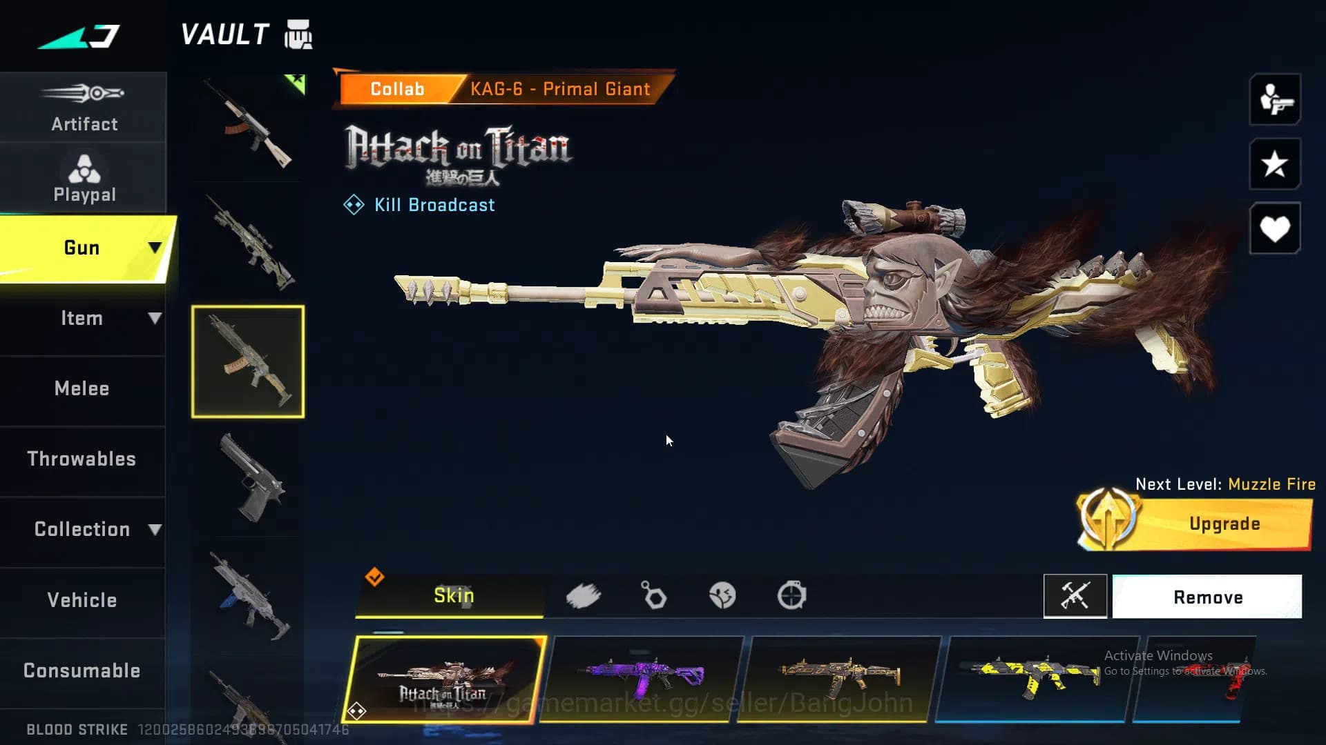 Blood Strike Accounts ASIA | 1 Ethernal | Ethan Eren (AOT) | Ultra M4, U image 7