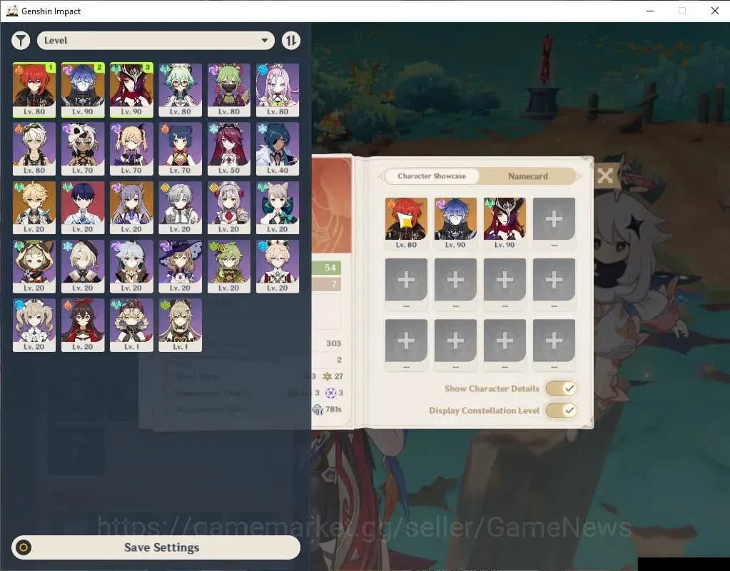 Genshin Impact Accounts ASIA|AR 54|2 Limited +22(*4Character)|FlinsC1,Chas image 1