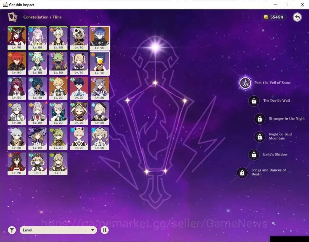 Genshin Impact Accounts ASIA|AR 54|2 Limited +22(*4Character)|FlinsC1,Chas image 4