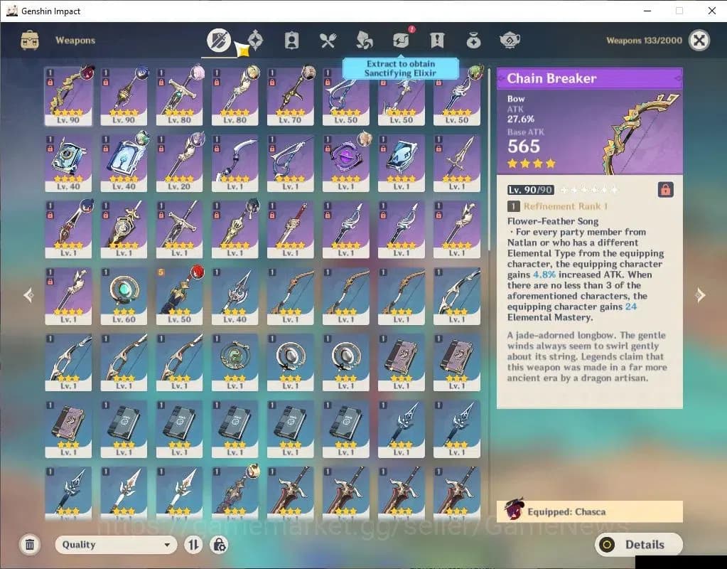 Genshin Impact Accounts ASIA|AR 54|2 Limited +22(*4Character)|FlinsC1,Chas image 5