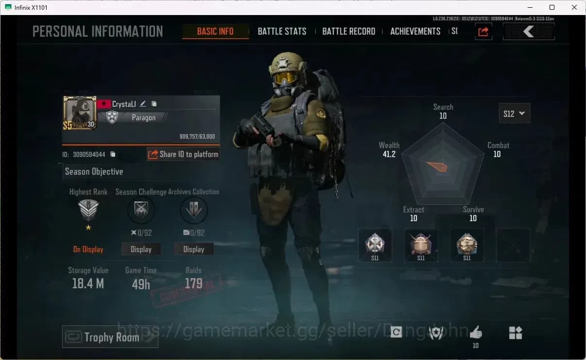 Arena Breakout Accounts MOBILE Lvl 30|SV 18,4M|CV 9M|MORE SKIN,DECREE LR-A image 1