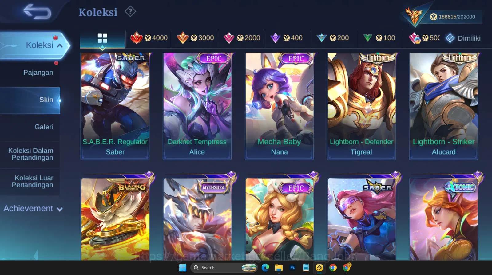 Mobile Legends: Bang Bang Accounts Hero 131 | skin 571 | legend franco | legend valir image 10