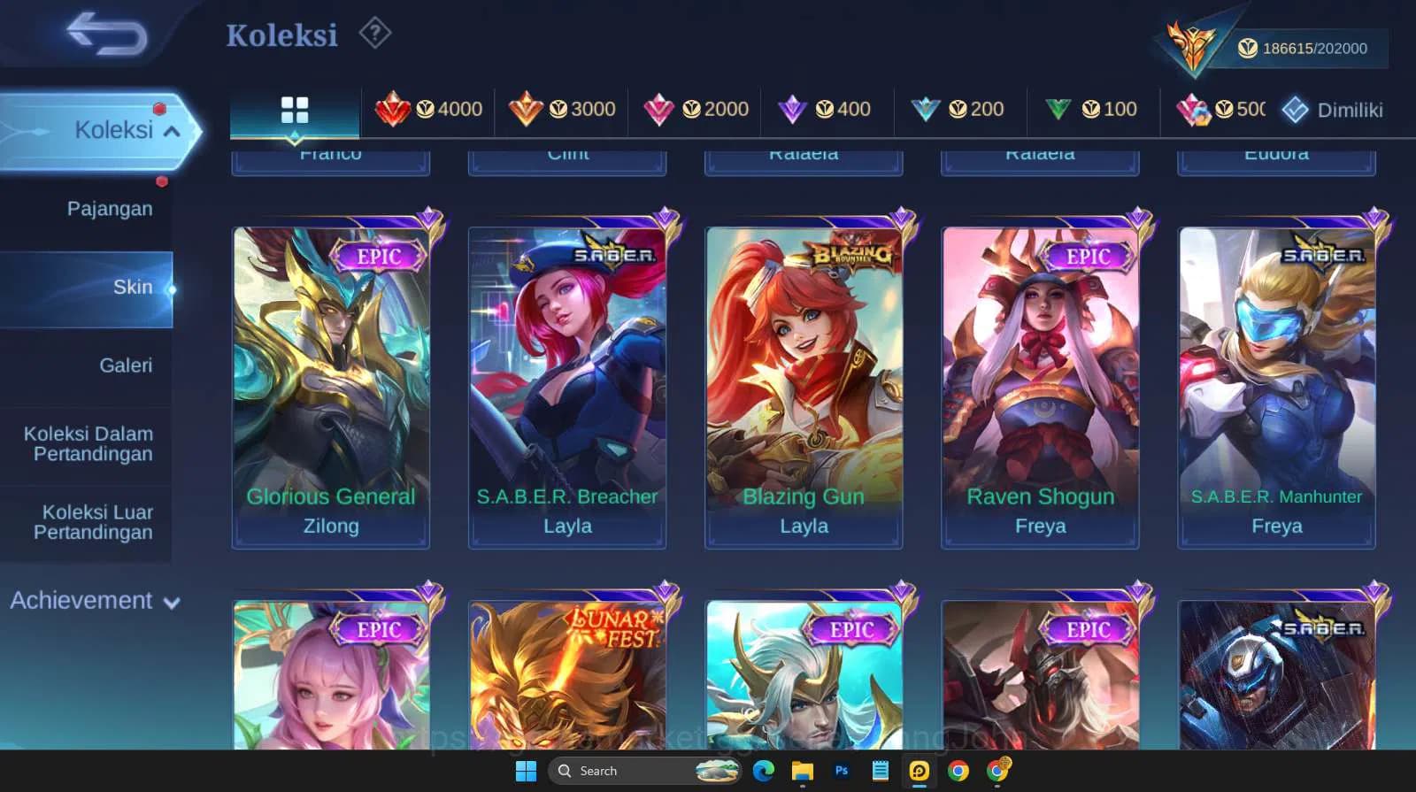 Mobile Legends: Bang Bang Accounts Hero 131 | skin 571 | legend franco | legend valir image 11