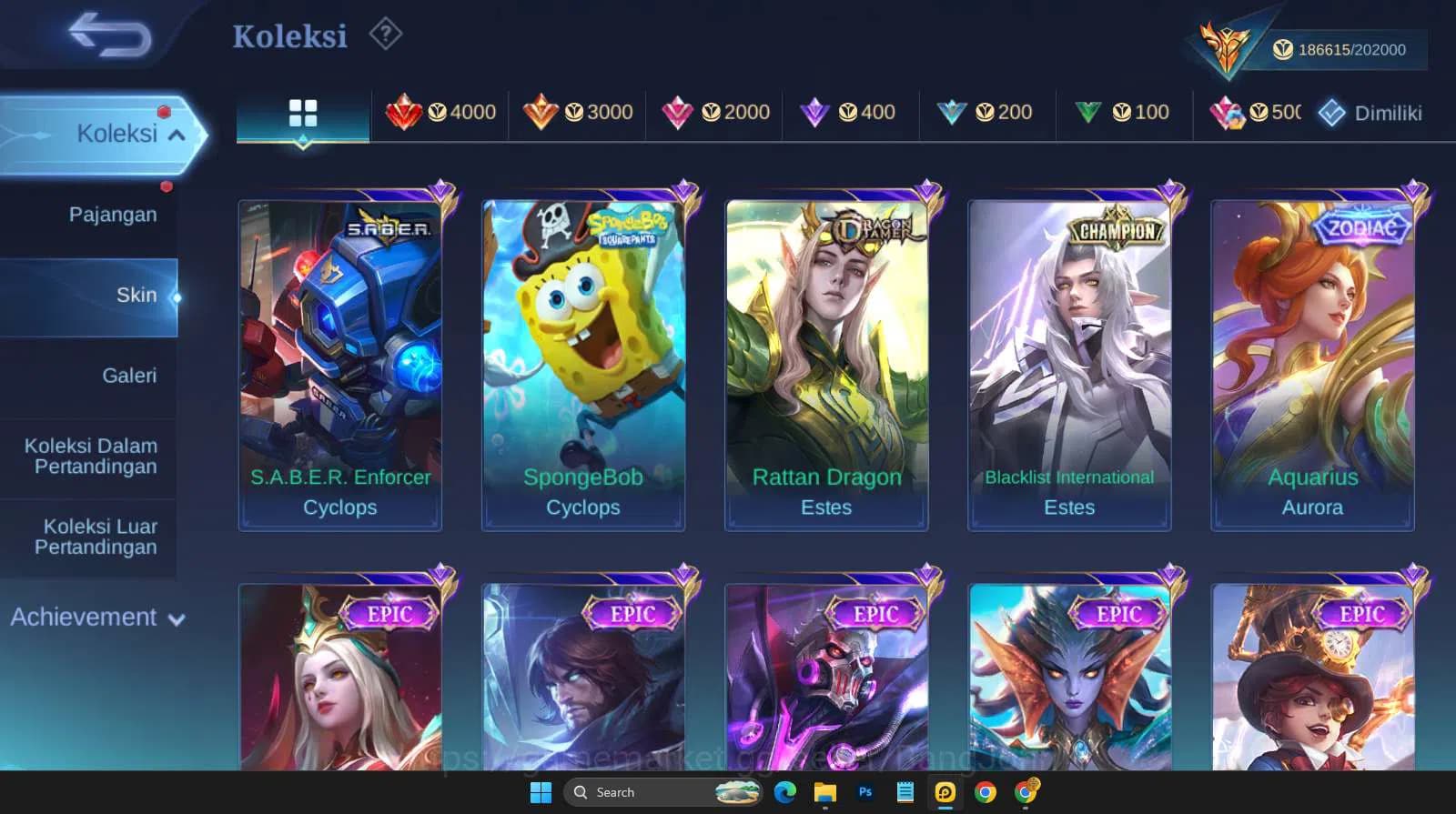 Mobile Legends: Bang Bang Accounts Hero 131 | skin 571 | legend franco | legend valir image 13