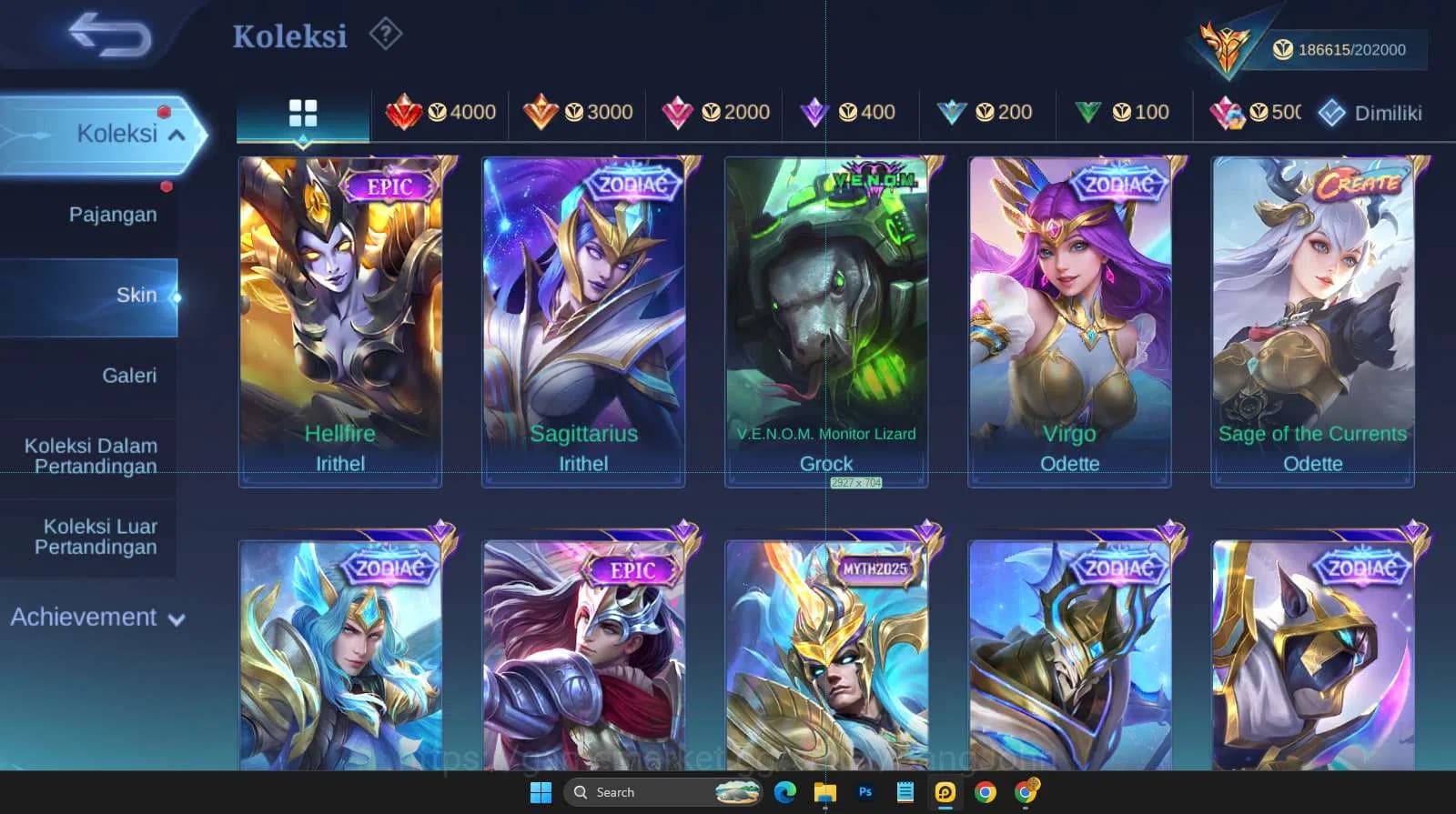 Mobile Legends: Bang Bang Accounts Hero 131 | skin 571 | legend franco | legend valir image 14
