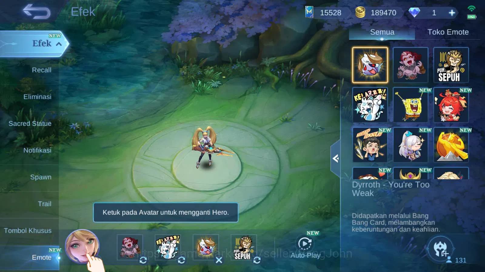 Mobile Legends: Bang Bang Accounts Hero 131 | skin 571 | legend franco | legend valir image 17