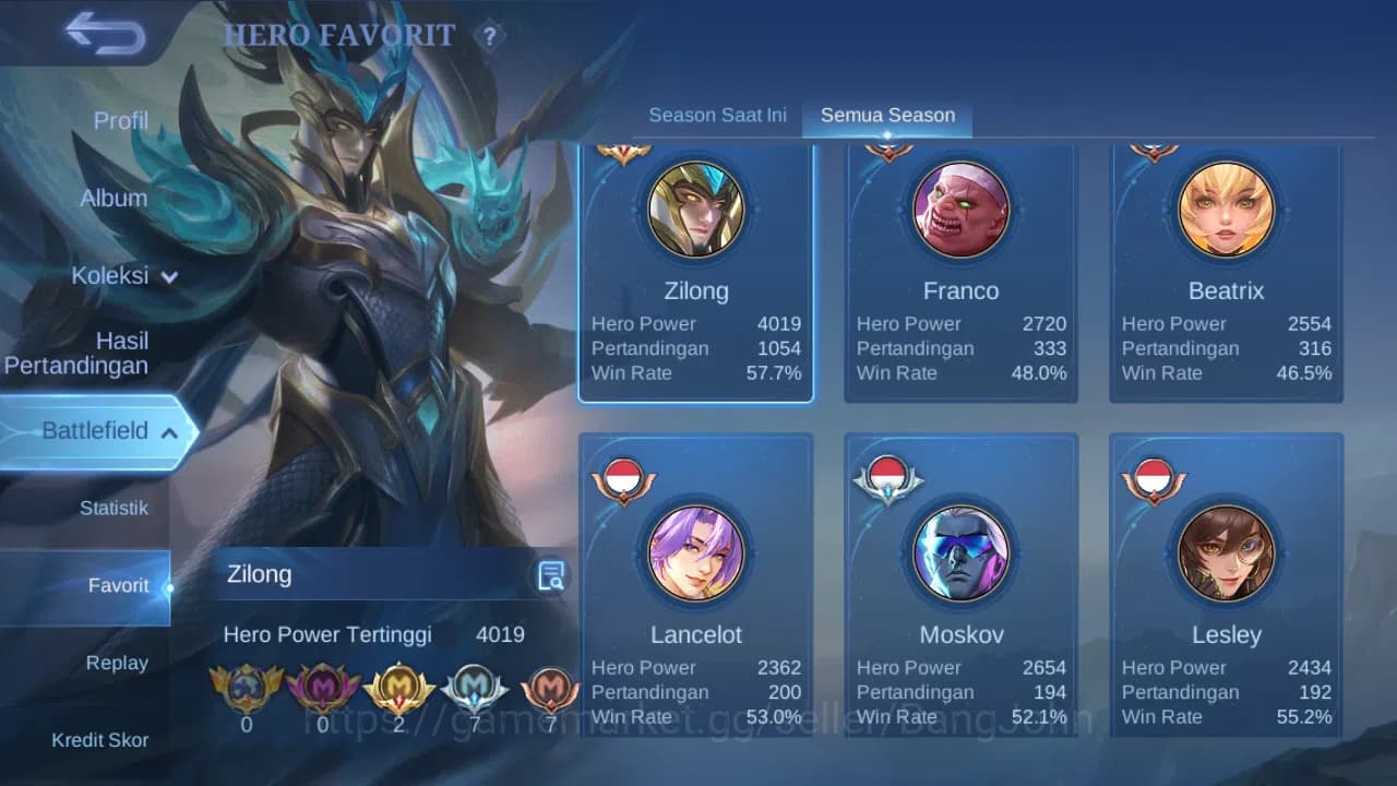 Mobile Legends: Bang Bang Accounts Hero 131 Skin 287 | Spring Miya | Vessel Clint, Be image 16