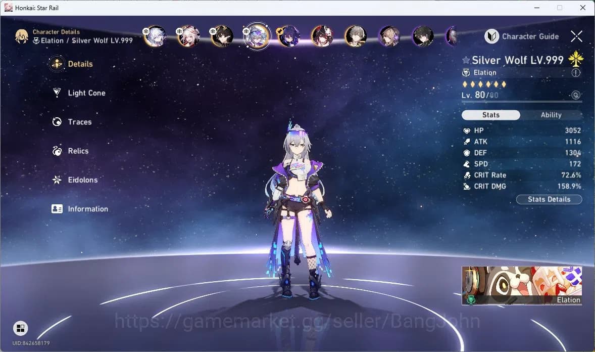 Honkai Star Rail Accounts ASIA | TL 63 | 8 LIMIT | YAO GUANG | SPARXIE | DAN image 2