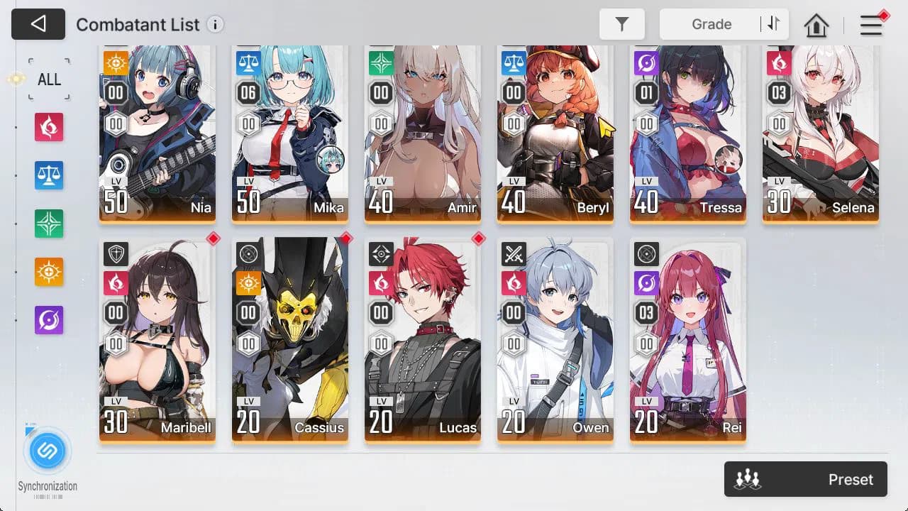 Chaos Zero Nightmare Accounts GLOBAL Lv47|8,7K Crystal|6 SSR[Diana,Yuki,Rin,Orle image 15