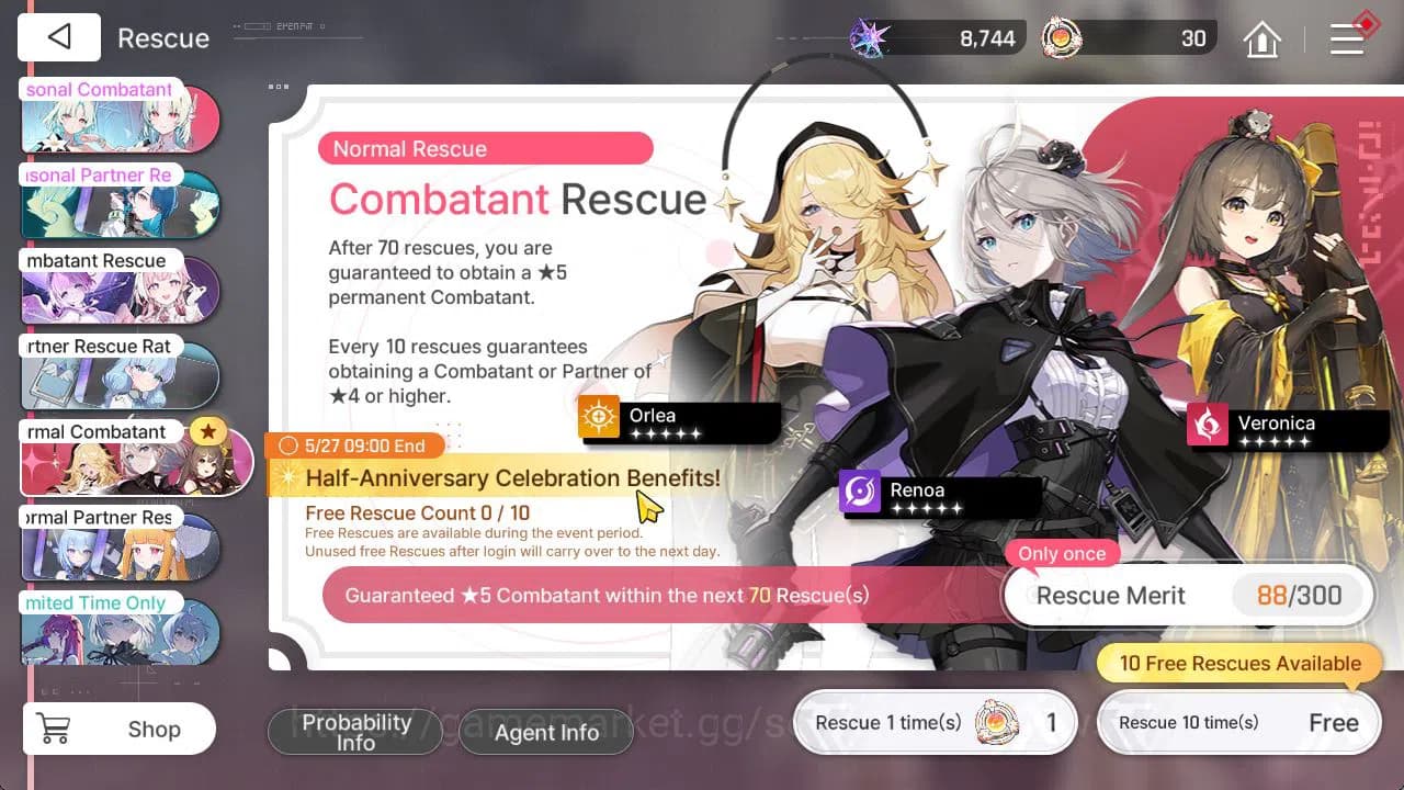 Chaos Zero Nightmare Accounts GLOBAL Lv47|8,7K Crystal|6 SSR[Diana,Yuki,Rin,Orle image 2