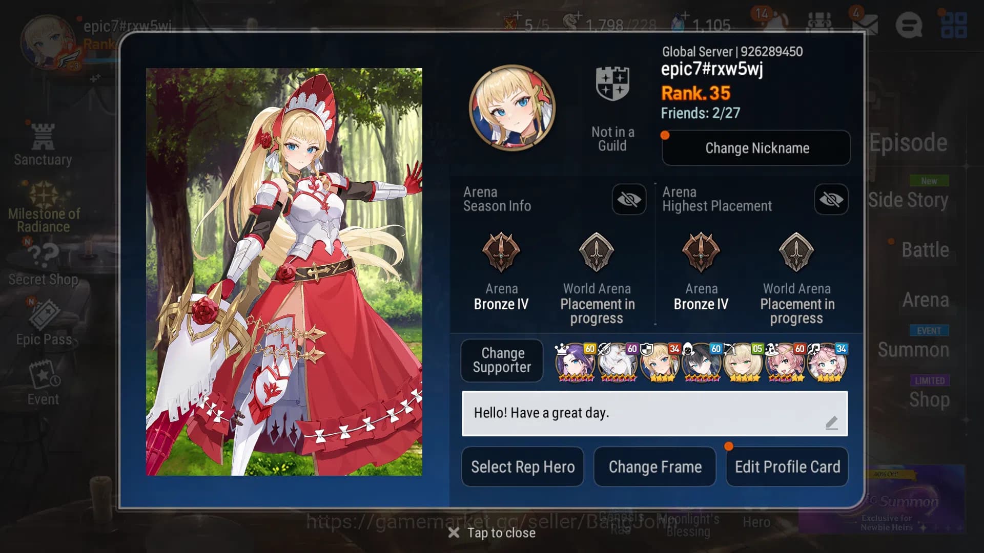 Epic Seven Accounts GLOBAL Unverif|6ML(SALOME,Harsetti,LCermia,ATywin, image 18