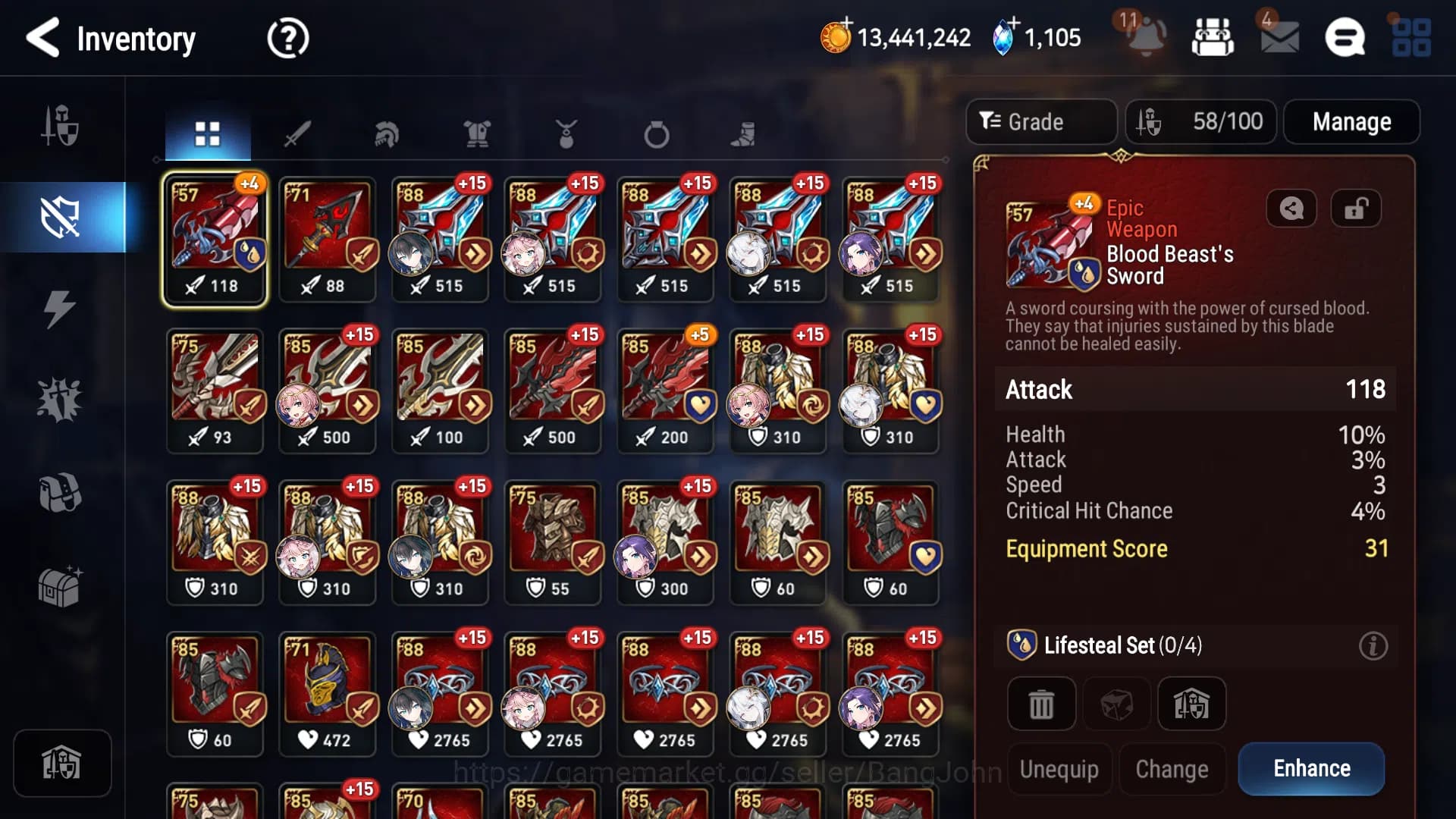 Epic Seven Accounts GLOBAL Unverif|6ML(SALOME,Harsetti,LCermia,ATywin, image 6