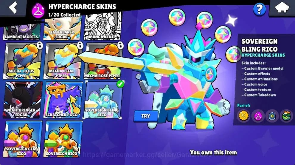 Brawl Stars Accounts 1621 Trophy|145 Gem|38 Brawlers 4 Max Lvl|1 Hypch image 10