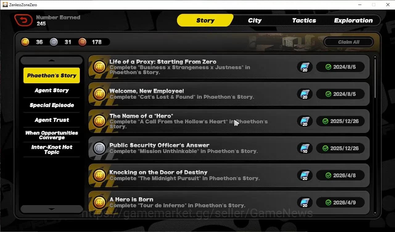 Zenless Zone Zero Accounts ASIA IK 56|17K Polyc+10 EMT|6 Limited [(Ye Shungua image 17