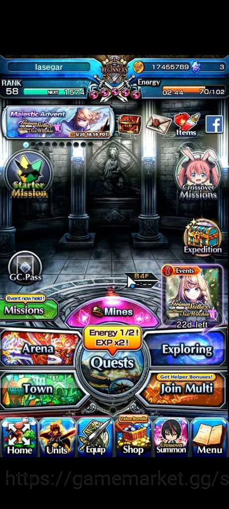 Grand Summoners Accounts Global|Rank 58|3 Ascend+1 TW| KyokoTW, Roy, Selia image 1