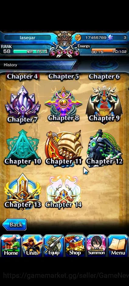 Grand Summoners Accounts Global|Rank 58|3 Ascend+1 TW| KyokoTW, Roy, Selia image 2