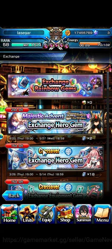 Grand Summoners Accounts Global|Rank 58|3 Ascend+1 TW| KyokoTW, Roy, Selia image 3