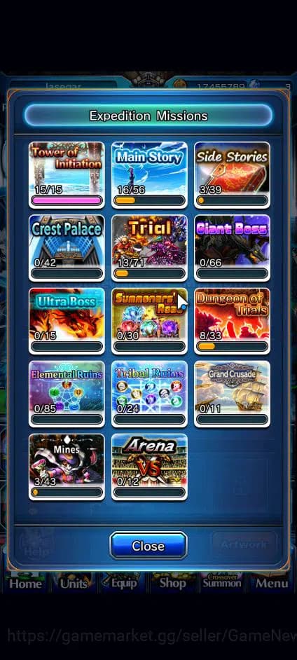 Grand Summoners Accounts Global|Rank 58|3 Ascend+1 TW| KyokoTW, Roy, Selia image 4