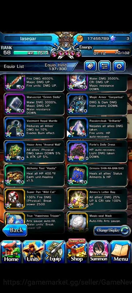 Grand Summoners Accounts Global|Rank 58|3 Ascend+1 TW| KyokoTW, Roy, Selia image 5