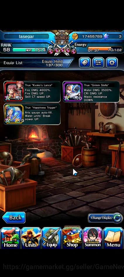 Grand Summoners Accounts Global|Rank 58|3 Ascend+1 TW| KyokoTW, Roy, Selia image 7