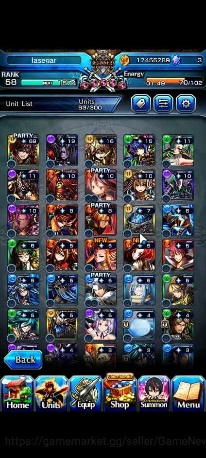 Grand Summoners Accounts Global|Rank 58|3 Ascend+1 TW| KyokoTW, Roy, Selia image 8