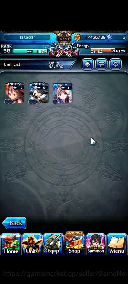 Grand Summoners Accounts Global|Rank 58|3 Ascend+1 TW| KyokoTW, Roy, Selia image 9