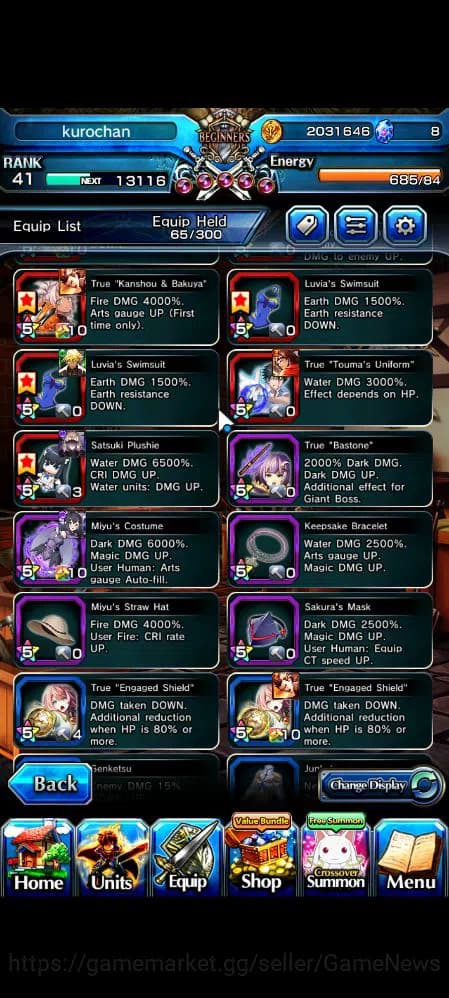 Grand Summoners Accounts Global|Rank 41|42 RGB|18 Ascend|EmiyaTW,ChloeTW,Su image 10