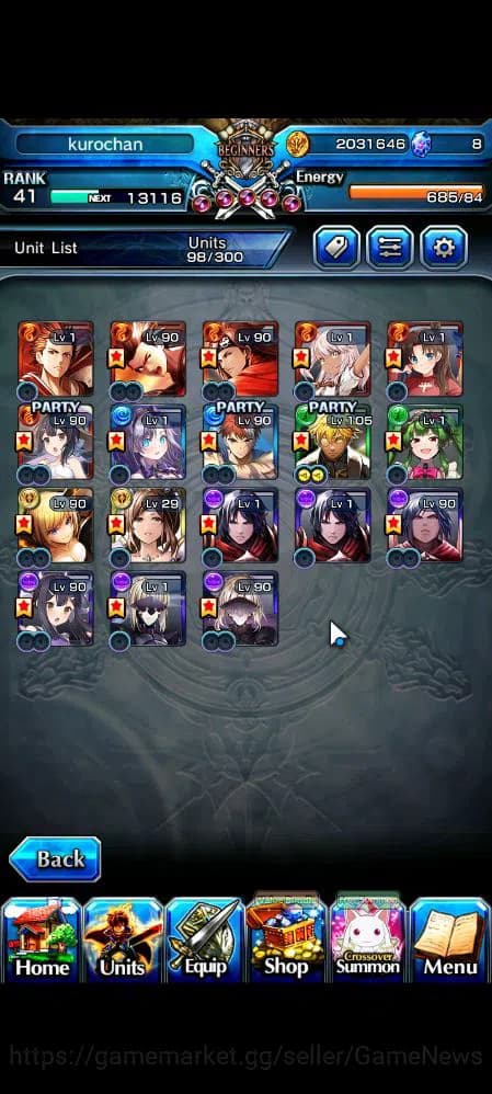 Grand Summoners Accounts Global|Rank 41|42 RGB|18 Ascend|EmiyaTW,ChloeTW,Su image 4
