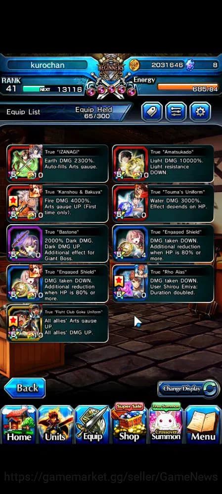 Grand Summoners Accounts Global|Rank 41|42 RGB|18 Ascend|EmiyaTW,ChloeTW,Su image 5