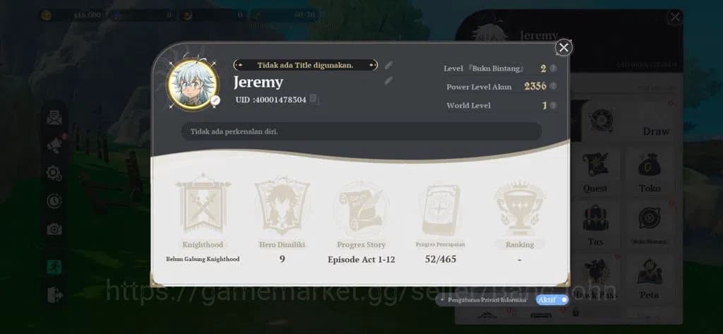 The Seven Deadly Sins: Origin Accounts EU | Fresh Starter Lvl 2 |3 SSR| Meliodas, Guila, image 1