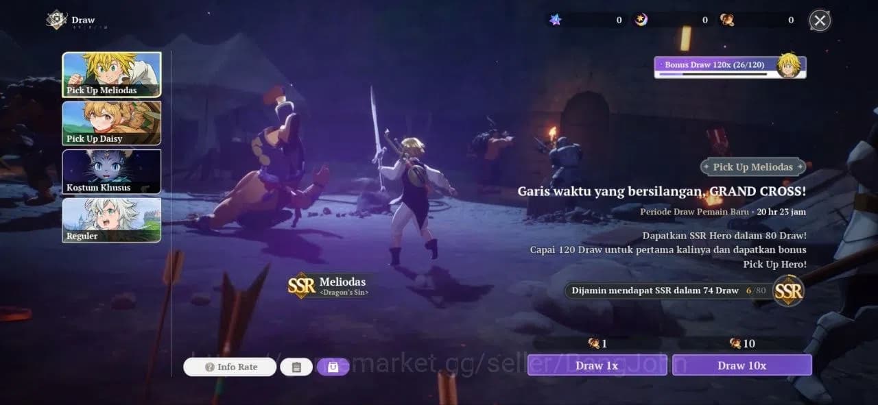 The Seven Deadly Sins: Origin Accounts EU | Fresh Starter Lvl 2 |3 SSR| Meliodas, Guila, image 2