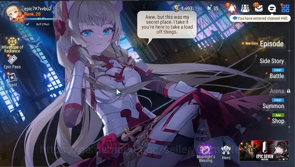 Epic Seven Accounts GLOBAL UNVERIF|Starter|5 ML (AShadow, Zio)+ Iseria image 1