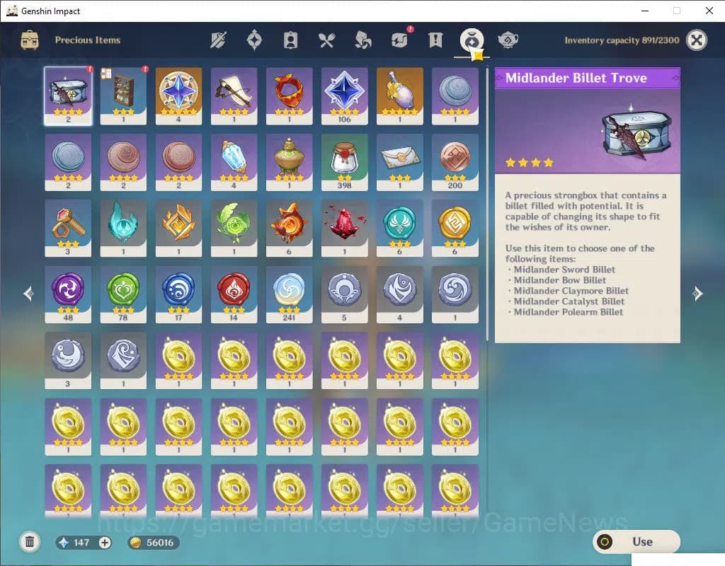 Genshin Impact Accounts ASIA|AR 58|10 Limited +7(*5Weapon)|Neuvillate+Sig image 10