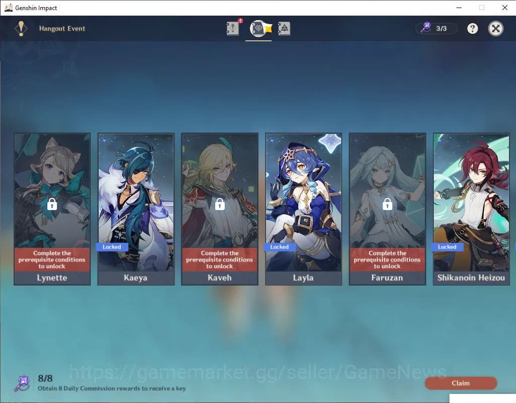 Genshin Impact Accounts ASIA|AR 58|10 Limited +7(*5Weapon)|Neuvillate+Sig image 13