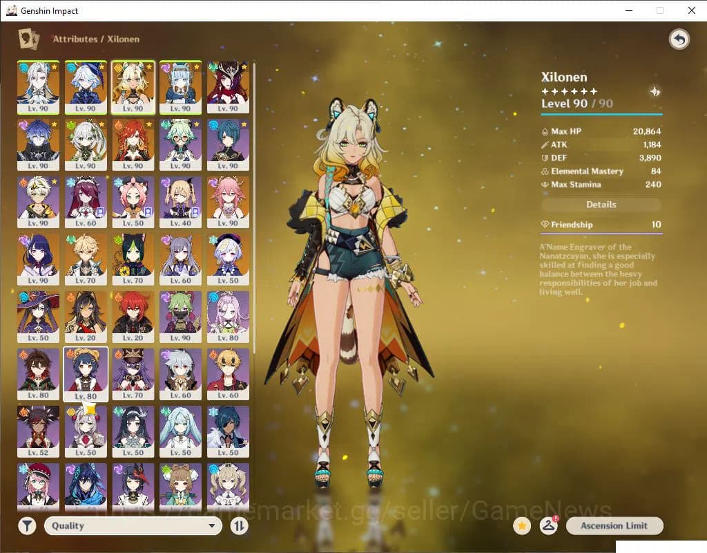 Genshin Impact Accounts ASIA|AR 58|10 Limited +7(*5Weapon)|Neuvillate+Sig image 3